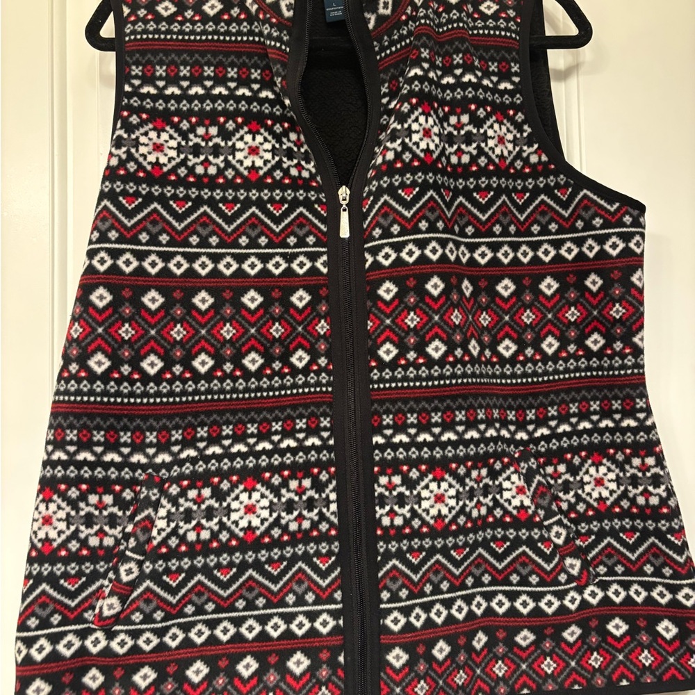 Karen Scott Multicolor Geometric Vest